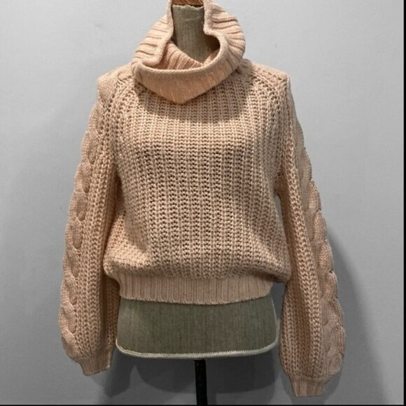 RW&CO Pink Sweater Balloon sleeves - Picture 2 of 15